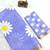 Blue linen gold piping digital print saree with blouse piece