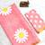 Pink linen gold piping digital print saree with blouse piece