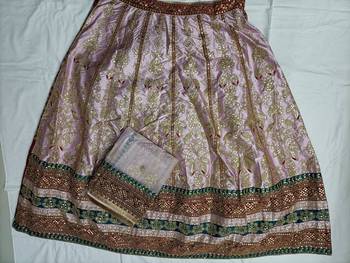 Pink Satin Heavy Embroidery Sequence work Bridal Lehenga Choli with Dupatta For Women 7