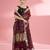 Dark maroon premium kota doria silk saree with zari work