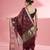 Dark maroon premium kota doria silk saree with zari work
