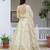 Beige embroidered lehenga choli with dupatta