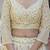 Beige embroidered lehenga choli with dupatta