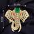 Royal elephant designer brooch with green emerald-cut crystal & american diamond stones | gold-plated statement brooch
