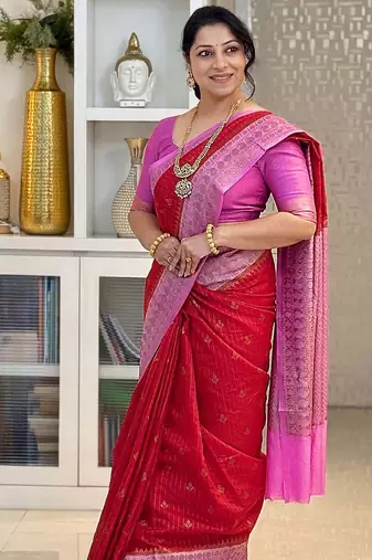 Multicolor art silk blend sarees with blouse