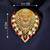 Royal lion head designer brooch with red crystal & kundan stones | gold-plated statement animal brooch pin