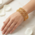Anti-Tarnish Handcarved Ruby Bangles | 18kt Matt Gold Rajwadi Antique Polish Bangles for Women