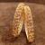 Anti-Tarnish Handcarved Ruby Bangles | 18kt Matt Gold Rajwadi Antique Polish Bangles for Women