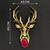 Royal stag head ruby stone designer brooch pin with cz diamonds | gold plated statement brooch for men & women