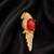 Luxury ruby stone parrot designer brooch pin with cz diamond work | gold plated statement bird brooch