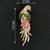 Luxury parrot motif pink stone & green crystal designer brooch pin for women