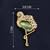 Luxury flamingo bird green crystal & cz stone gold plated designer brooch pin