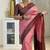 Marron Babypink color art silk blend sarees with blouse