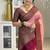 Marron Babypink color art silk blend sarees with blouse