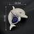 Luxury dolphin designer brooch with  american diamonds | rhodium-plated ocean-inspired statement brooch