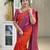 Orange Pink color art silk blend sarees with blouse