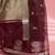 Dark maroon premium kota doria silk saree with zari work
