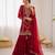 Red georgette thread with embroidered sharara suit