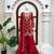 Red georgette thread with embroidered sharara suit