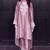 Peach natural crep silk party wear embroidery suit set