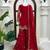 Red georgette thread with embroidered sharara suit