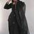 Black natural crep silk party wear embroidery suit set