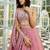Pink Satin Heavy Embroidery Sequence work Lehenga Choli with Dupatta
