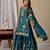 Green heavy chinon silk party wear embroidery suit set