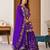 Purple heavy chinon silk party wear embroidery suit set
