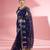 Dark blue premium kota doria silk saree with zari work