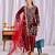 Dark red heavy viscos party wear embroidery suit set