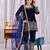 Blue heavy viscos party wear embroidery suit set