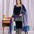 Blue heavy viscos party wear embroidery suit set