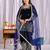 Blue heavy viscos party wear embroidery suit set