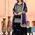 Dark blue heavy viscos party wear embroidery sharara suit set