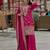 Pink chinon silk party wear embroidery sharara suit set