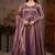 Lavender cosmos silk party wear embroidery anarkali suit set