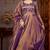 Lavender cosmos silk party wear embroidery anarkali suit set