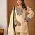 Lite yellow roman silk party wear embroidery sharara suit set