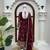 Maroon fendy silk thread with sequence anarkali suit