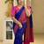 Royalblue Pink color art silk blend sarees with blouse