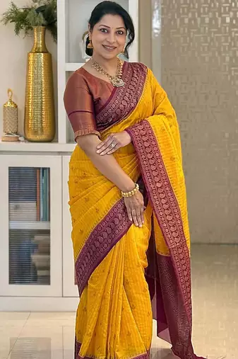 Multicolor art silk blend sarees with blouse