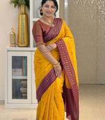 Multicolor art silk blend sarees with blouse