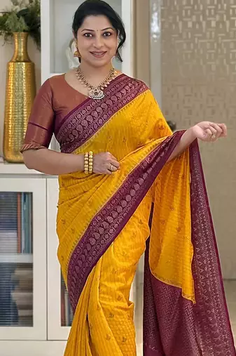 Multicolor art silk blend sarees with blouse