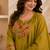 Pure cotton floral print yellow kurta & pant with dupatta set for women