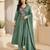 Pure cotton floral print sea green kurta & pant with dupatta set for women