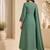 Pure cotton floral print sea green kurta & pant with dupatta set for women