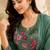 Pure cotton floral print sea green kurta & pant with dupatta set for women