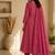 Pure cotton floral print baby pink kurta & pant with dupatta set for women