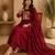 Maroon embroidered cotton kurta with pant & dupatta set for women